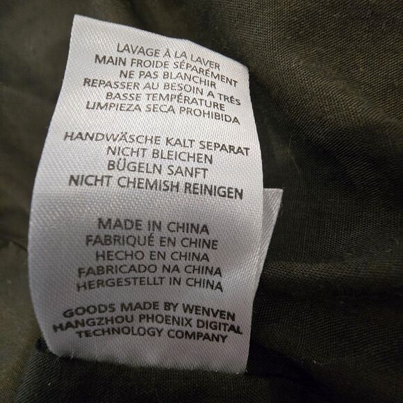 Wenven Jacket Mens Medium Khaki Field Military Utility Zip Snap Lined Canvas - Picture 13 of 15